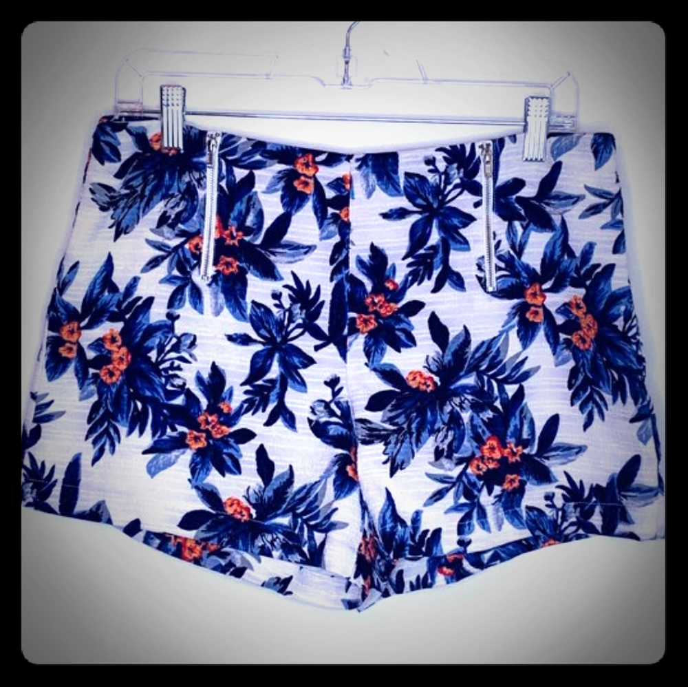 Sophie Rue Floral Tropical Summer Shorts Size L